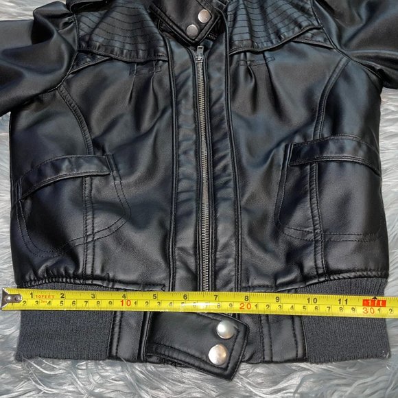 Rocker babe short sleeved pleather jacket S - Picture 4 of 8
